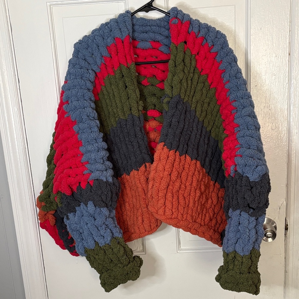 Colorful Chunky Knit Women's Sweater